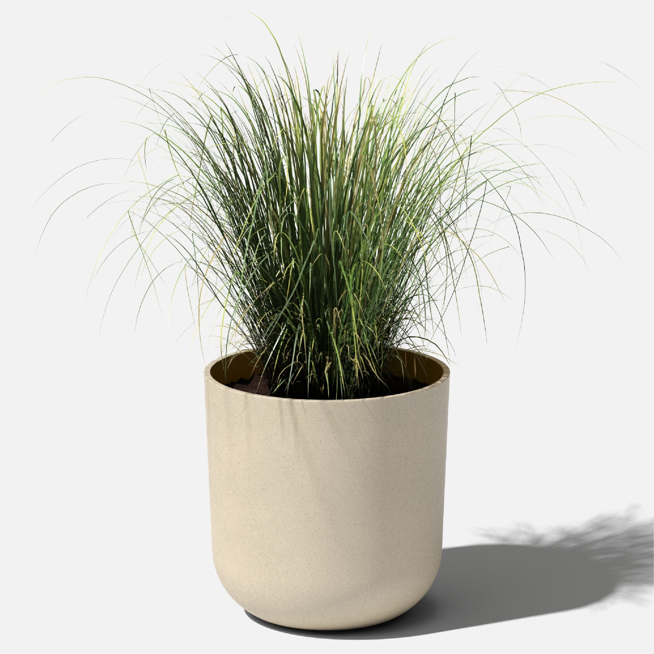 Veradek Mason Series Kona 15" Plastic-Stone Planter - Sand