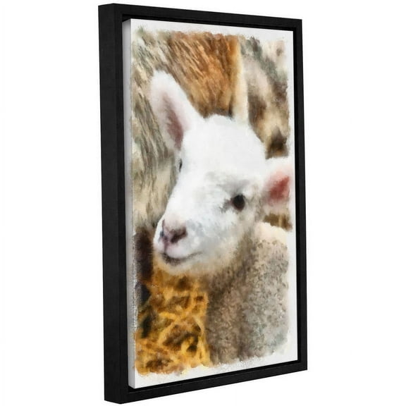 ArtWall Kevin Calkins "Lamb in Spring" Gallery-Wrapped Floater-Framed Canvas