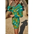 thumbnail image 4 of Botanical Print Long Sleeve Romper, 4 of 5
