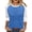 Blue, variant on Quarter Sleeve Tops for Women, Comdrip Women's 3/4 Shoulder Sleeve Color Blocked T Shirt Top Women's Tops 3/4 Sleeve Watermelon Red 2XL