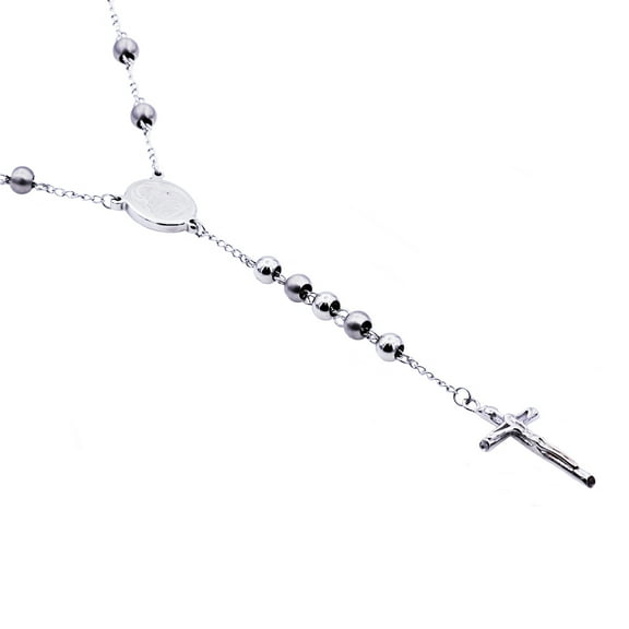 Mens Stainless Steel Rosary