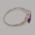 thumbnail image 4 of LBG British Made Solid Sterling Silver ring with Natural Amethyst Womens Engagement Ring - 33 size options - Size 9.75, 4 of 6