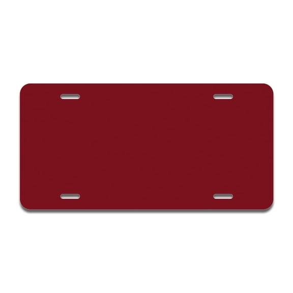 Solid Burgundy Aluminum License Plate| License Plate 12" X 6" Fits Any Car, Truck, SUV, RV, or Trailer | Made in The USA