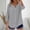 Green, variant on Endives Women's Button Down Shirts 3/4 Length Sleeve Tops V Neck Blouses Loose Fit Summer Outfits