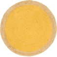 thumbnail image 2 of DecorAvenue Hand Woven Braided Farmhouse Jute Area Rug Beige Yellow Color 11 ft Round, 2 of 5