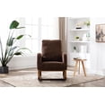 thumbnail image 2 of Rocking Chair,Mid-Century Modern Nursery Rocking Armchair ,Comfortable Fabric Rocker Padded Seat Wood Frame,Tufted Upholstered High Back Accent Chair for Home Living Room, Coffee, 2 of 7