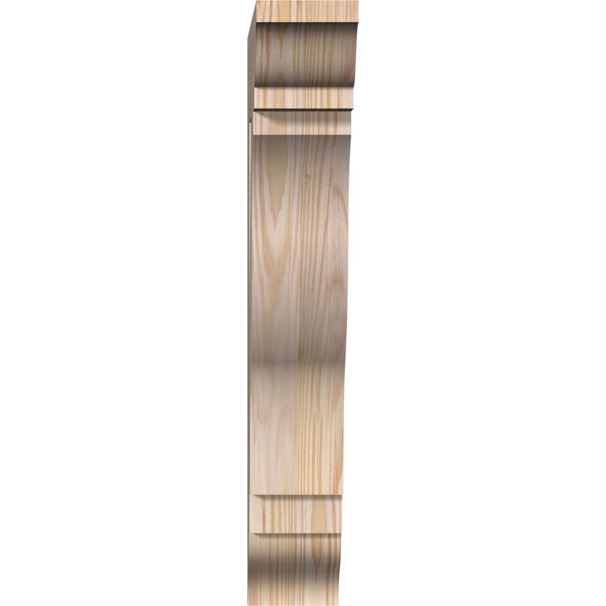 Ekena Millwork 3 1/2"W x 14"D x 22"H Funston Traditional Smooth Bracket, Douglas Fir