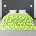 thumbnail image 2 of Light Green Throw Blanket King Size Lightweight Mint Lime Green Soft Fleece Bed Blanket 108 in Fuzzy Large Sage Green King Blanket for Bed 50"x60", 2 of 8