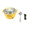 thumbnail image 1 of Olla eléctrica de 1,8 l, 400 a 800 W, acero inoxidable, 2 modos de cocción, protección contra sobrecalentamiento, color amarillo, 1 of 12
