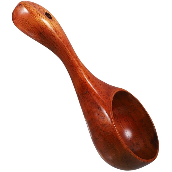 TABLZONE Brown Wooden Water Ladle Practical Kitchen Accessory with Ergonomic Handle
