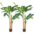 thumbnail image 1 of Maydear Artificial Banana in Pot Faux Houseplant, for Indoor Outdoor House Home Office Garden Modern Decoration Housewarming Gift, 59”, 2 Pack, 1 of 3