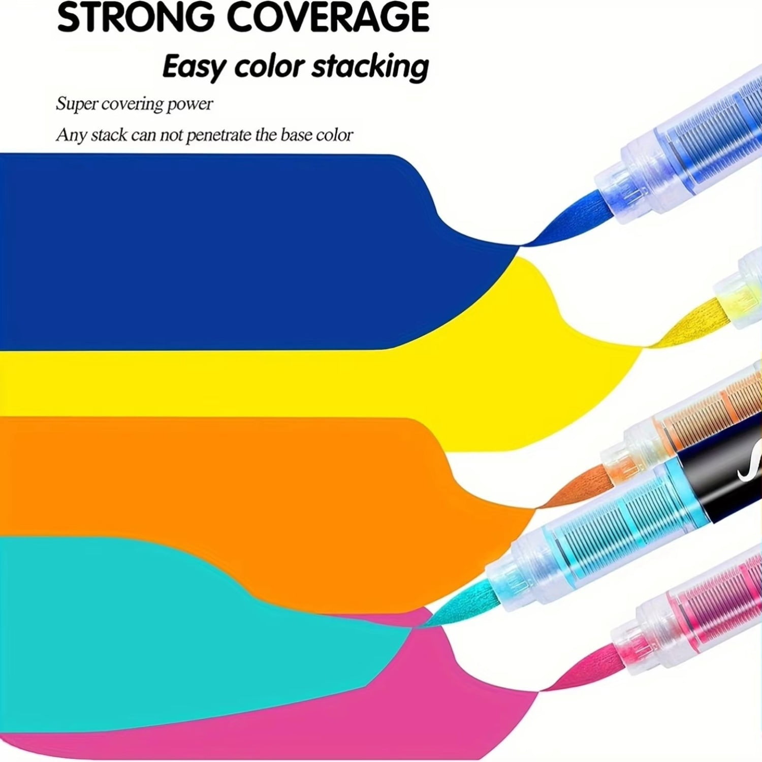 12-60 Colors Direct Liquid Acrylic Paint Marker Sets Professional Drawing Soft Brush Tip Pens Art Supplies Back To Art studio