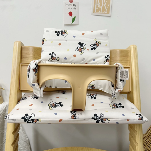 Silla de comedor Stokke de estilo nórdico para bebé, silla de crecimiento para niños, cojín para asiento, comedor para bebé, impermeable, sin pañales