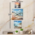 thumbnail image 3 of Designart "Seashore Remembrance" Nautical & Beach Oversized Nautical & Coastal Clock - Set Of 3 - Multipanel Clock For Living Room Décor - Large Vertical Clock, 3 of 6