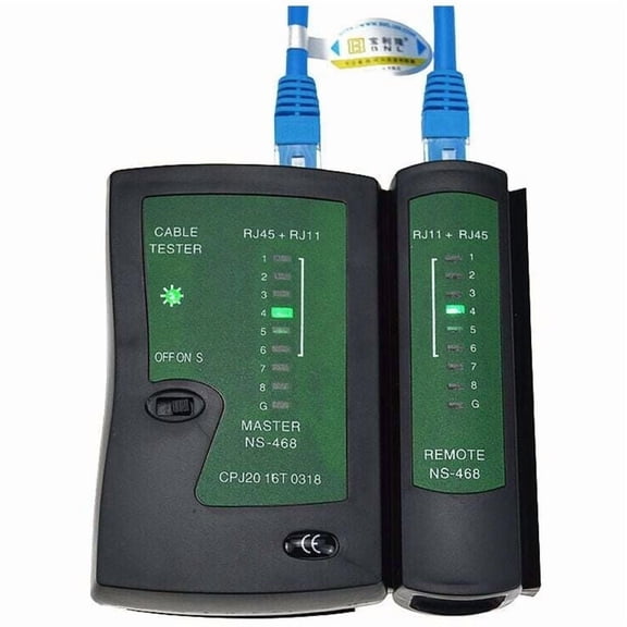 1pc Black Network Cable Tester RJ11 RJ12 RJ45 Network Cable Tester ISDN Patch Cable Tester
