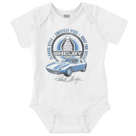 Shelby American Made Speed Racecar Romper Boys or Girls Infant Baby Brisco Brands NB