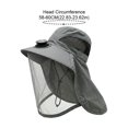 thumbnail image 2 of Byfri Mosquito Net Sun Hat with Solar Fan Wide Brim Fishing Hat for Outdoor Camping Dark Gray 58-60cm, 2 of 7