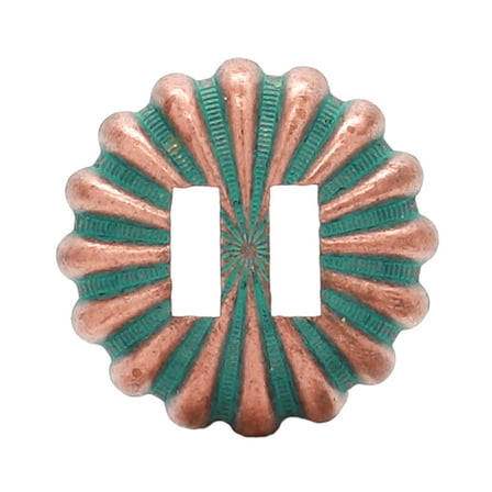 Parachute Slotted Concho Copper Patina 1" 7656-90S