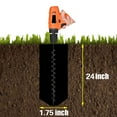 thumbnail image 2 of findmall 24” Non-Conductive Steel Auger & Post Hole Digger, 2 of 5