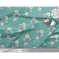 thumbnail image 2 of Soimoi Rayon Crepe Fabric Leaves & Floral Block Printed Craft Fabric by The Yard 46 Inch Wide, 2 of 3