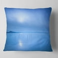 thumbnail image 2 of Designart Blue Water Surface in Morning - Seascape Throw Pillow - 18x18, 2 of 5