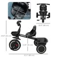 thumbnail image 3 of Qaba Tricycle for 2-5 Years Old, Toddler Bike with Adjustable Seat, Black, 3 of 10