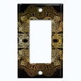 thumbnail image 5 of Metal Light Switch Plate Cover Blue Black Mandala Circle Tile Pattern MDL011, 5 of 13