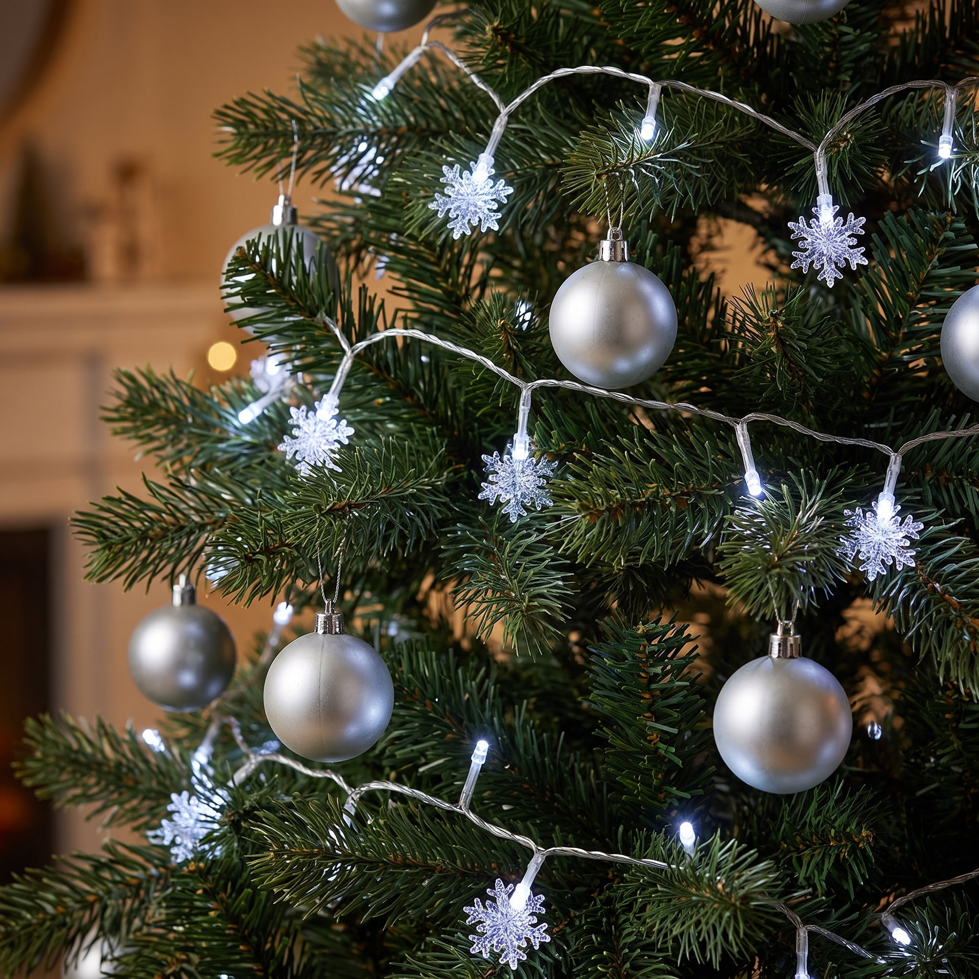 Unique Bargains 3D Snowflake Decor Lights for Indoor 3.5 ft White US Plug In Powers