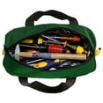 thumbnail image 3 of Sac à Outils, Sac à Outils sur Site à Grand Ouverture, Sac à Outils en Toile 12,99x7,09 Po, Sac à Main Haute Capacité, Durable Résistant à l'Eau, Sac à Outils Multifonction Portable pour Rangement Tournevis Pinces Clous (Vert), 3 of 5
