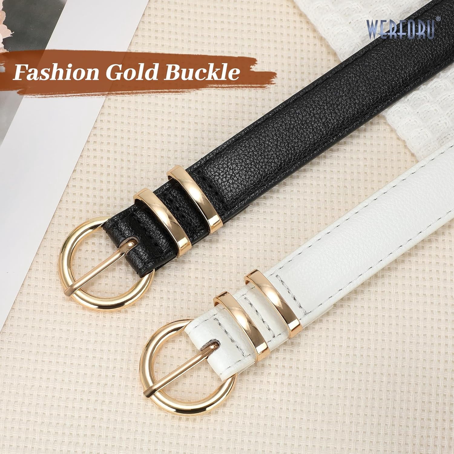 Cintura Valentino Donna Amasawa Cintura Donna Elegante In Pelle, Fibbia In Lega, Per Jeans, Vestiti, Pantaloni, Signore Sottili, Doppio Anello Fibbia Oro Cinture Mango Donna