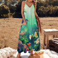 thumbnail image 2 of Flower Hummingbird Sleeveless Dress for Women Clothing Female Women's Summer Skirt, 2 of 7