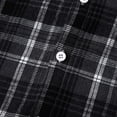 thumbnail image 3 of Mens Plaid Flannel Hoodie Jacket Long Sleeve Casual Button Up Quilted Buffalo Sweatshirt Top Thermal Fall Winter Outwear, 3 of 6