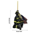 thumbnail image 4 of Firefighter Hanging Ornaments for Car Hanging Accessories, Firefighter Ornament, Fire Department Ornaments, Fireman Ornament, Car Pendant for Rear View Mirror, Gifts for Firefighters Friends Family, 4 of 4