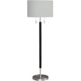 thumbnail image 1 of Monarch Specialties I 9748 Lighting, 60" H, Nickel Metal, Grey Shade, Contemporary, 1 of 4