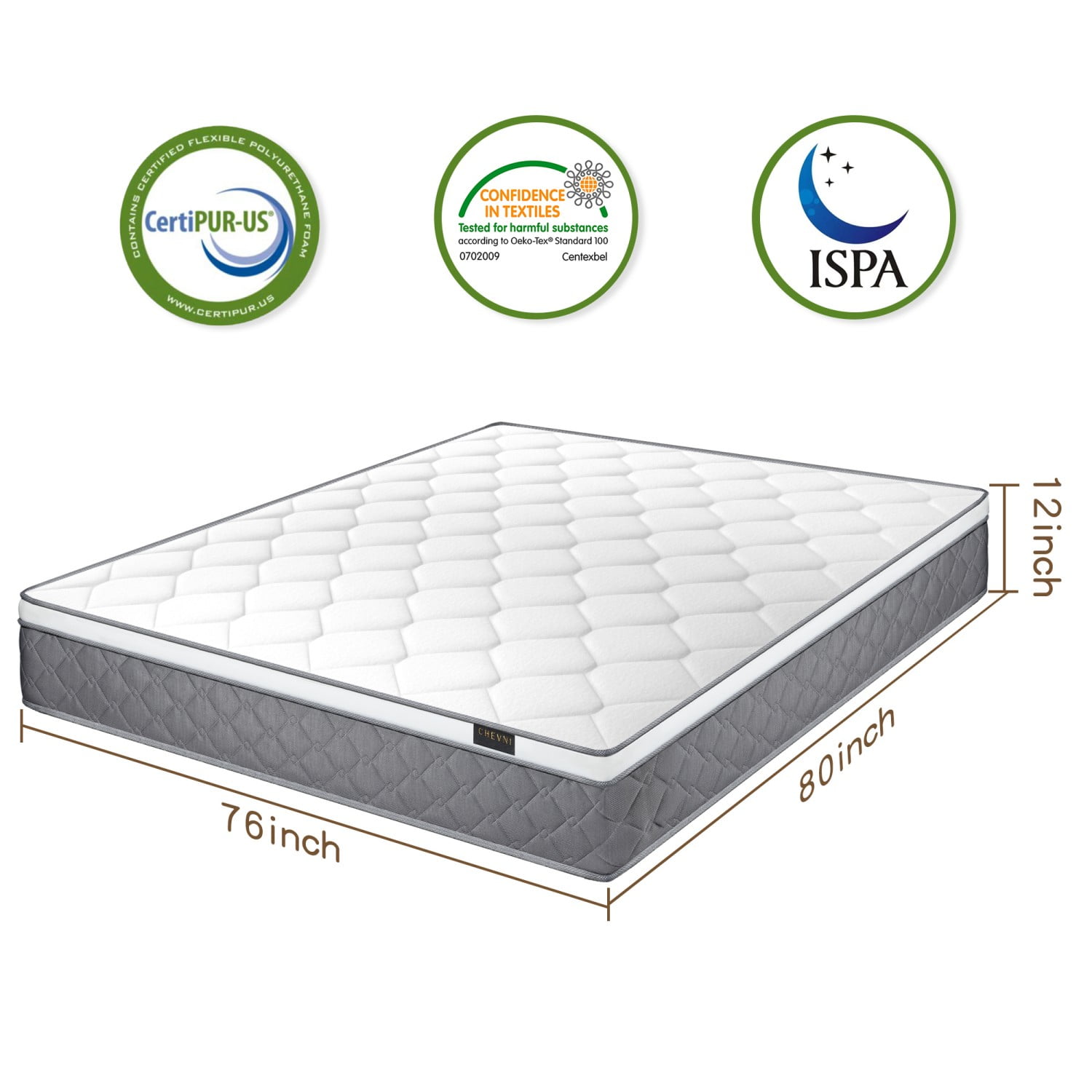 MEANDAROL Cooling Airflow 12" Twin Hybrid Mattress with Cooling Gel Memory Foam — Medium Tension,Individually Wrapped Pocket Springs,Boxed,Adult Exclusive