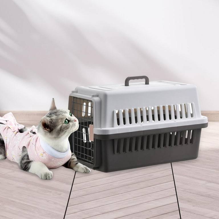 Pet Carrier Large Cat Dog Puppy Portable Transporter Cage Box Safe Travel  Crate