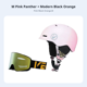 thumbnail image 2 of Abbraccia Casco de esquí adulto unisex, gafas integradas, doble tabla, visera pequeña, accesorio deportivo de invierno., 2 of 6