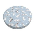 thumbnail image 2 of Lsque Rabbit Is Eating Carrots Round Bar chair cushion covers Velvet Fabric Premium Comfort Protects from Scratches and Stains for 14-17 Inch Chair- 14 inch, 2 of 7