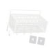 thumbnail image 1 of Organizador de pared colgante, cesta colgante de alambre, cesta de alambre de acero resistente para manualidades M blanca con gancho, 1 of 9
