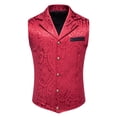 thumbnail image 2 of Awdenio Mens Suit Herringbone Steampunk Gothic Suit Vest for Men, Classic Waistcoat, 2 of 9