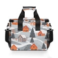 thumbnail image 7 of FORMRS Insulated Cooler Bag 24 Cans Capacity Soft Leakproof Lunch Box with Side Pockets, Gray Snow Houses, 7 of 7