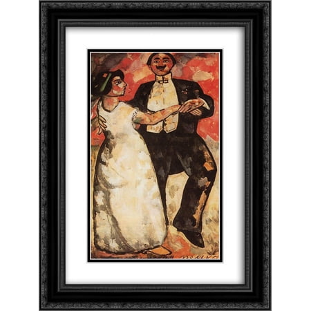 Kazimir Malevich 2x Matted 18x24 Black Ornate Framed Art Print 'Argentine Polka'
