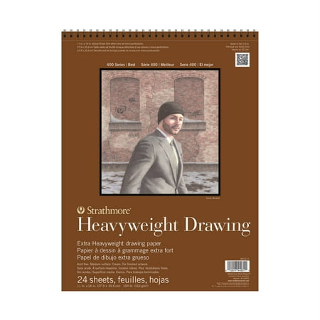 UPC: 0012017440311 | Strathmore 400 Series Heavyweight Drawing Pad  Medium Surface  11 x14  Wire Bound  24 Sheets
