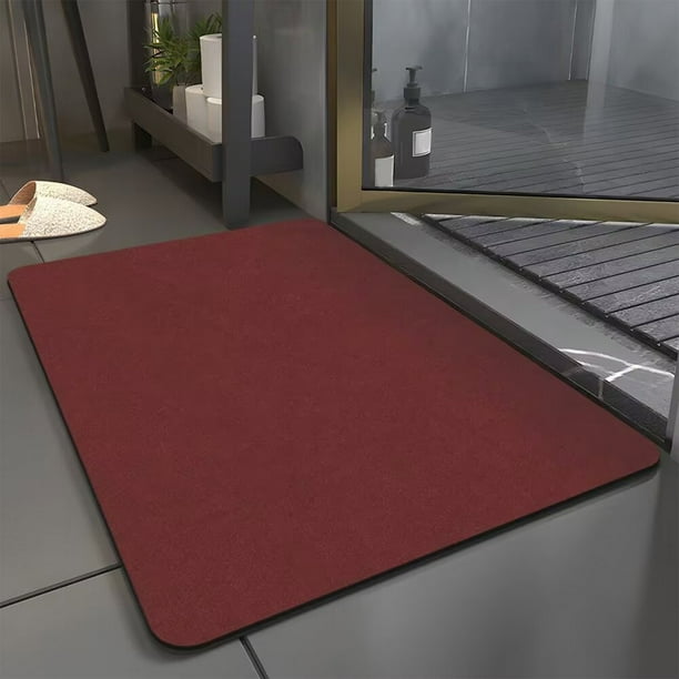 Alfombra Absorbente para Suelo, Tapete de Baño de Secado Rápido, Alfombra de Ducha Antideslizante con Pelo de Microfibra, 40 x 60 cm para Baño, Aseo, Tocador
