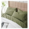 thumbnail image 4 of TiaGOC Extra Deep Pocket King Size Sheets Set, 6-Piece Soft Microfiber Bed Sheets with 21" Deep Fitted Sheet King, Oversize Flat Sheet, 4 Pillowcases, Sage Green Sheets, 4 of 9
