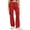 Red women's cargo pants a1, variant on Cagogo Women's Drawstring Cargo Pants Straight Leg Loose Fit Solid Casual Everyday Active Long Trousers Summer Hiking Travel Lounge Pants, Red L