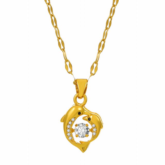 LILELIS Smart Necklace Female Micro Set Zircon Animal Clavicle Chain Versatile Necklace B Necklace Initial Hot Heart Necklace Elephant Necklaces M Heart Necklace Initial Necklace Girls Necklace with A