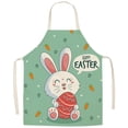 thumbnail image 2 of Huayishang Apron Sleeve Easter Series Household Printing Linen Apron Kitchen Multi Function Apron Funny Personality Creative Apron, 2 of 6