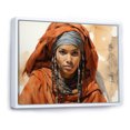 thumbnail image 2 of Designart "Somali Bantu Woman Portrait from Africa II" People Framed Wall Art - Global Blue African Tribal Entryway Framed Wall Art, 2 of 6