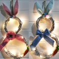 thumbnail image 2 of Guirnalda de conejo de Pascua YONGSHENG de Ratán hecha a mano con luz Led, 2 of 5